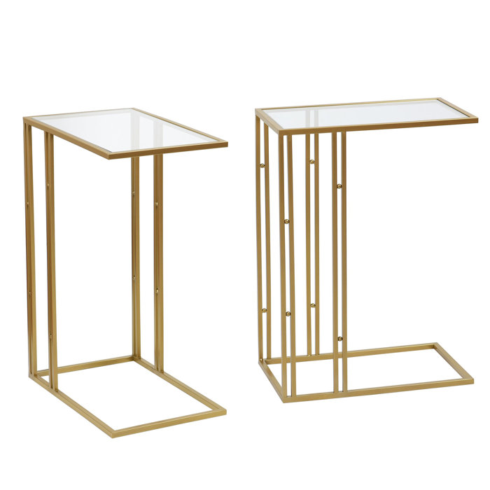 Mercer41 Deyona Glass C Table Nesting Tables Wayfair